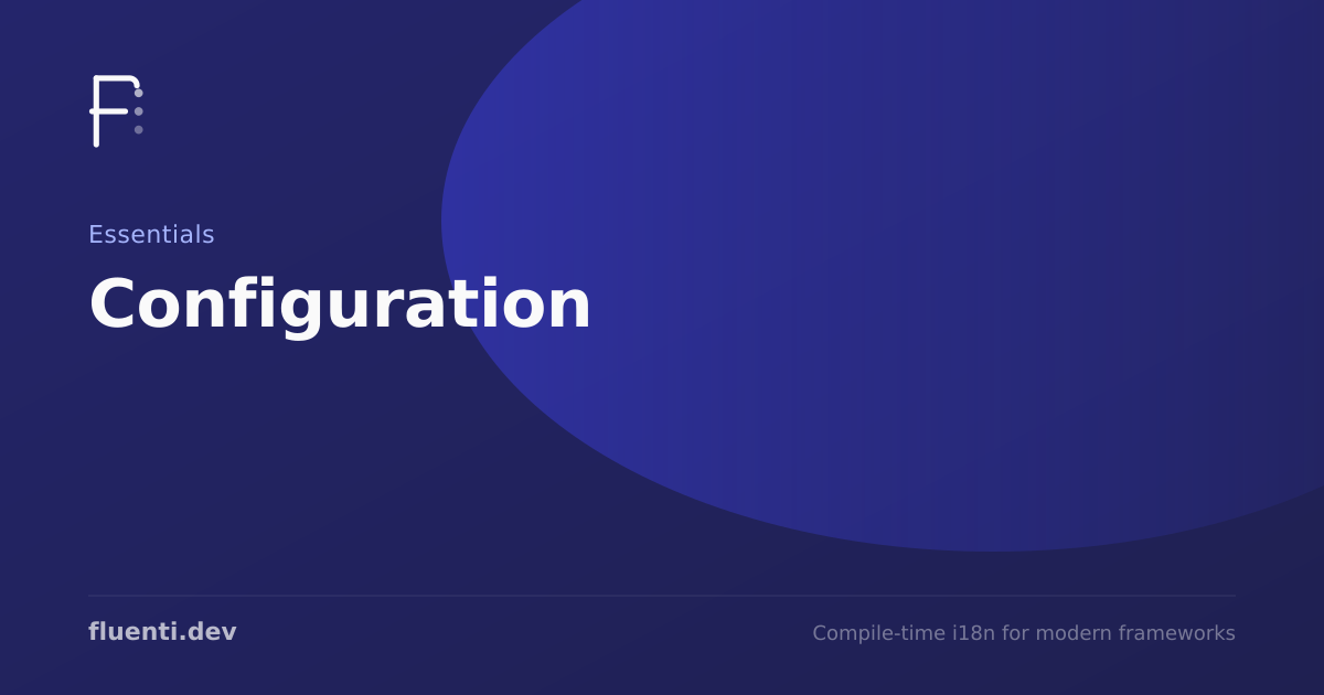 Configuration | Fluenti