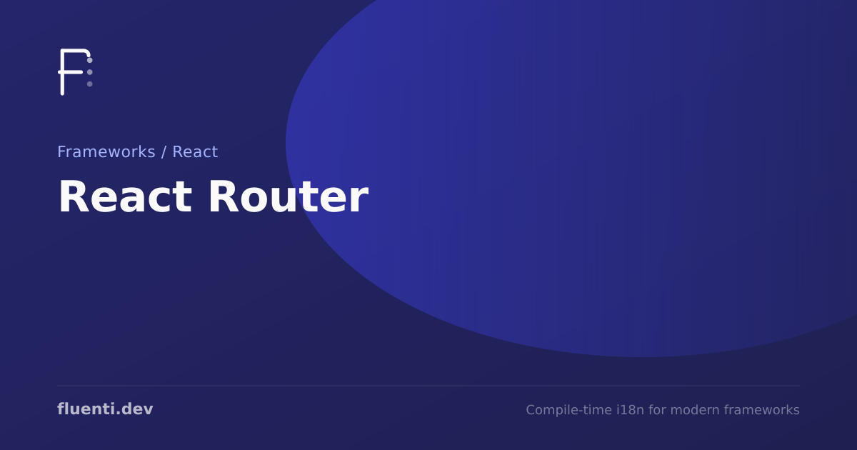 React Router | Fluenti
