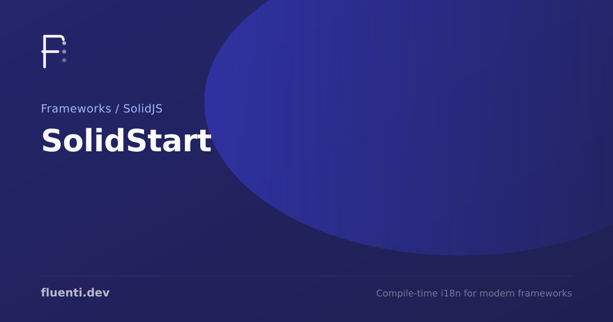 SolidStart | Fluenti