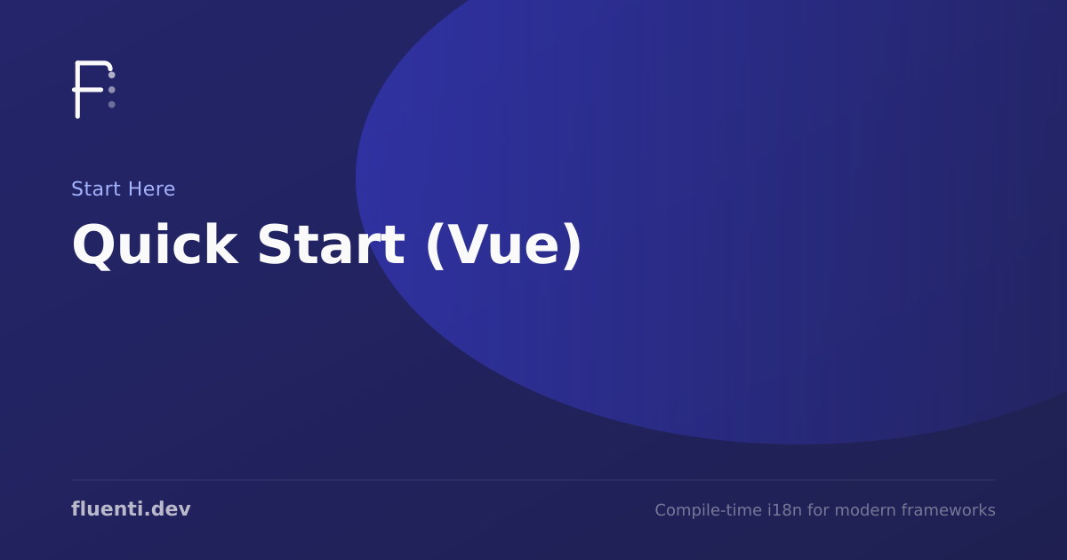 Quick Start (Vue) | Fluenti